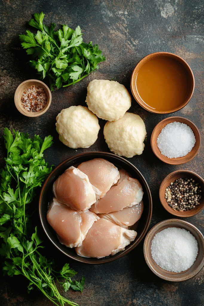 5 ingredient crockpot chicken and dumplings