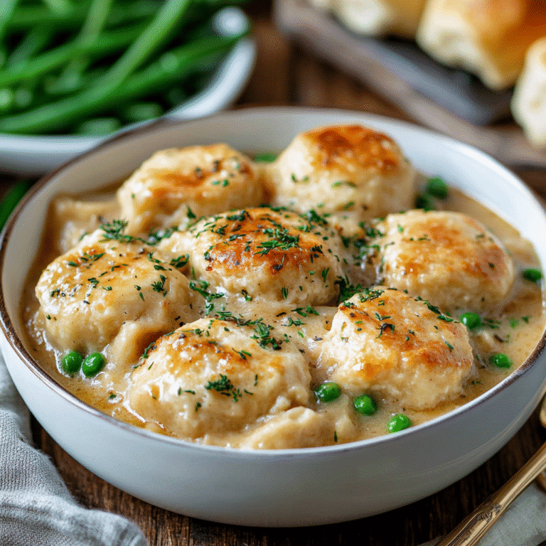 Served 5 ingredient crockpot chicken and dumplings with sides