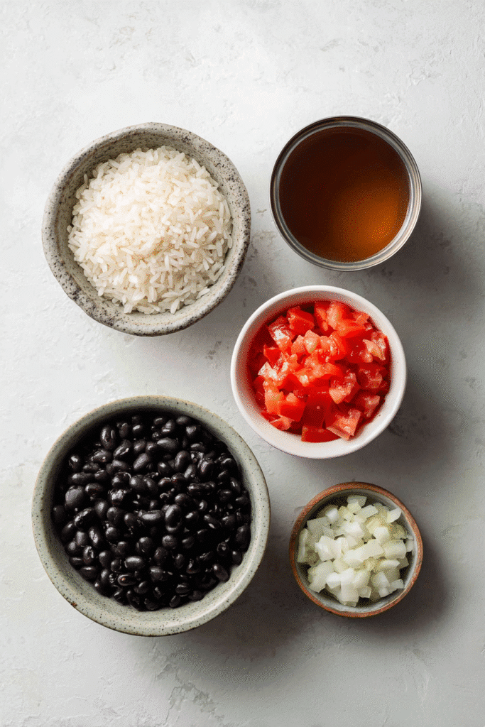 Ingredients for 5 ingredient vegetarian Instant Pot recipe